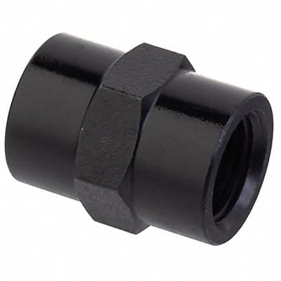 Coupling Black Zinc-Plated Brass 1/2 in