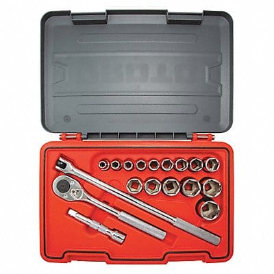 Socket Set 1/2 Drive 18 pcs. 6 Point