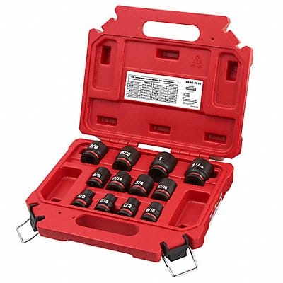 Impact Socket Set Steel 6-Point 1/2