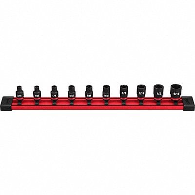 Impact Socket Set Steel 6-Point 1/4