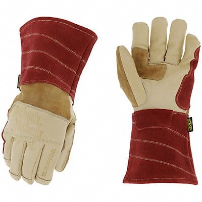 Welding Gloves Tan/Red 8 PR