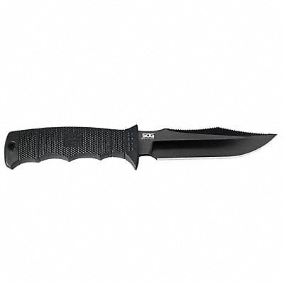 Fixed Blade Knife Black Steel Straight