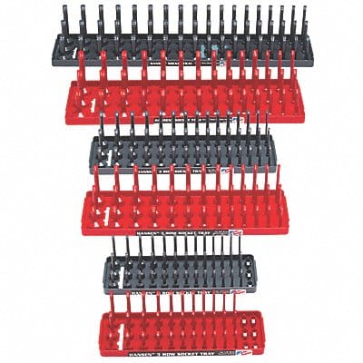 Socket Tray Set Gray/Red Plastic