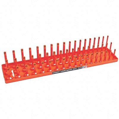 Socket Tray Orange Plastic