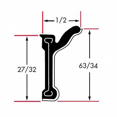 Edge Grip Seal Beltline WRSTP 8 ft Rubbr