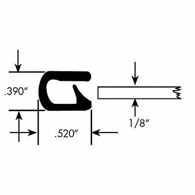 Edge Grip Seal Edge Trim 50 ft PVC