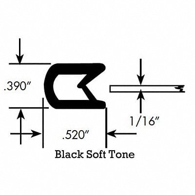 Edge Grip Seal Edge Trim 50 ft PVC