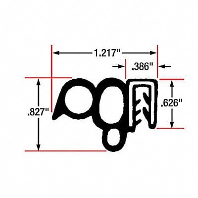 Edge Grip Seal Double Side Bulb 10 ft