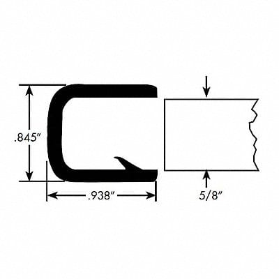 Edge Grip Seal Edge Trim 50 ft PVC