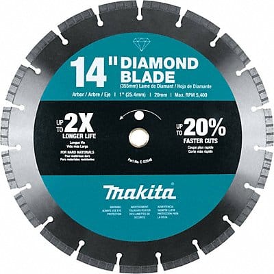 Diamond Blade 14 dia 5400 RPM Max Speed