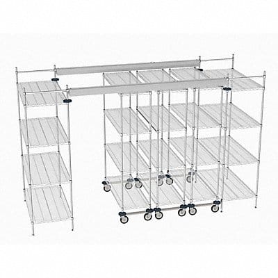 Overhead Track Shelving Complete Kit