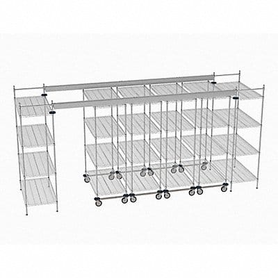 Overhead Track Shelving Complete Kit