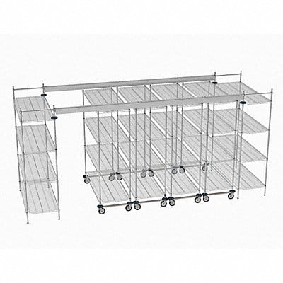 Overhead Track Shelving Complete Kit