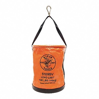 Bucket Bag Vinyl Straight Wall Orange