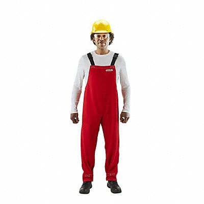 K3049 Bib Overall Chemical Resistant Red L