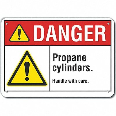 Rflct Propane Danger Sign 10x14in Alum