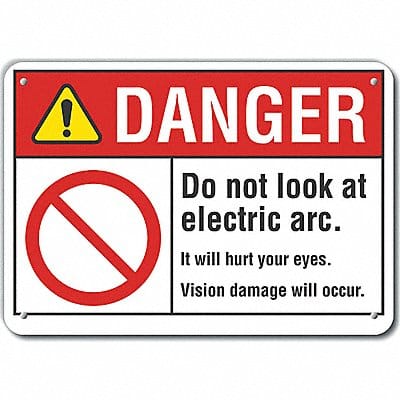 Welding Safety Danger Sign 7x10in Plstc