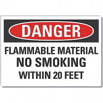 Flammable Mtrl Danger Rflct Lbl 5x7in