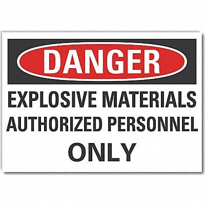 Explosive Mtrl Danger Lbl 3.5x5in