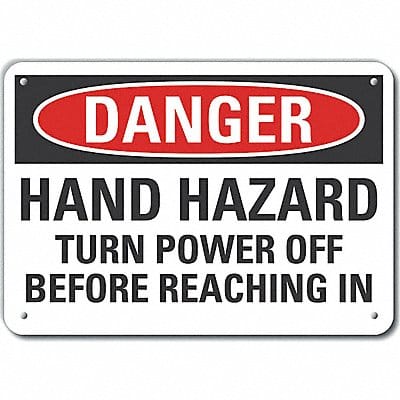 Rflct Mach Operation Danger Sign 10x14in