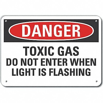 Alum Toxic Mtrl Danger Sign 10x14in Alum