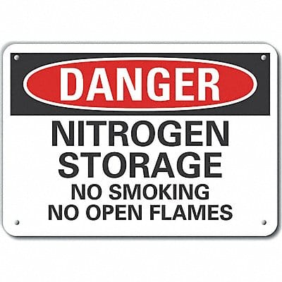 Rflct Nitrogen Danger Sign 7x10in Alum