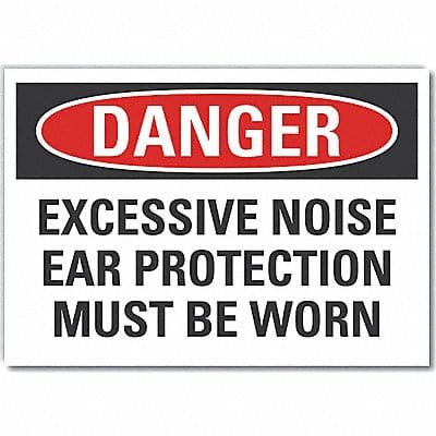 Hearing Danger Rflct Label 10inx14in