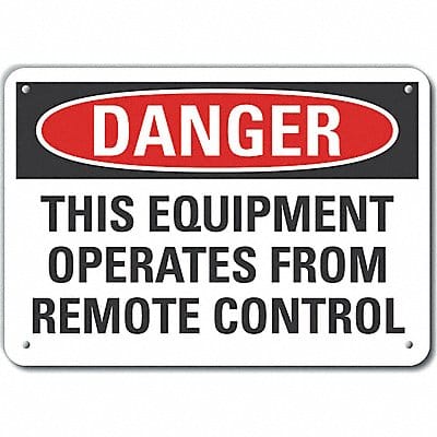 Rflct Mach Operation Danger Sign 10x14in