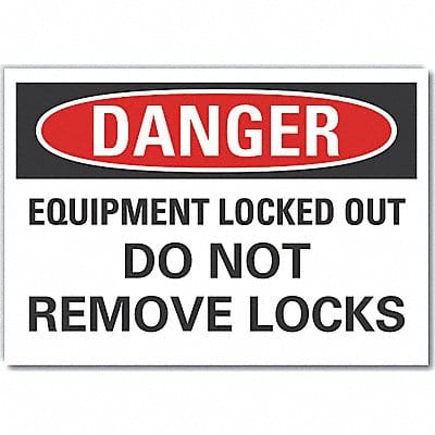 LockoutTagout DangerLbl 3.5x5in Polyest