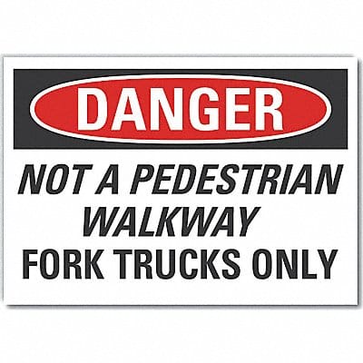 Pedestrian Danger Lbl 7x10in Polyester