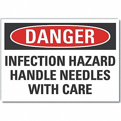 Infection Hazard Lbl 10x14in Polyester