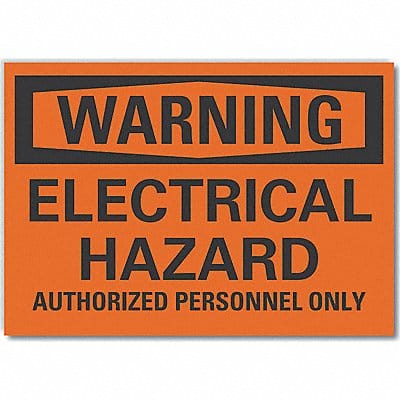 Elec Hzrd Warning Lbl 10x14in Polyester