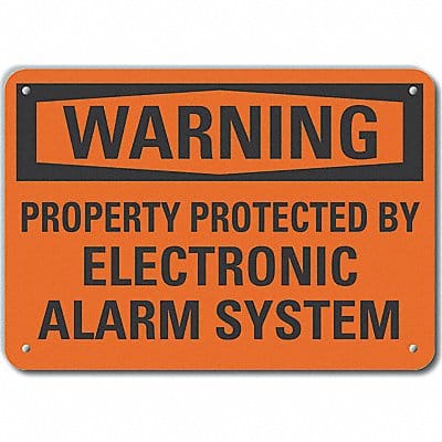 Rflctv Surveillance Warning Sign 7x10in