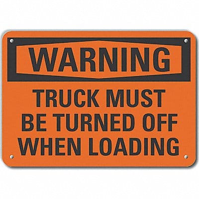 Rflct Loading Unloading Warn Sign 7x10in