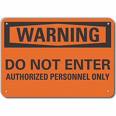 Rflct Auth Person Warn Sign 7x10in Alum