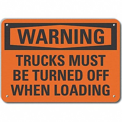 Alum Loading Unloading Warn Sign 7x10in