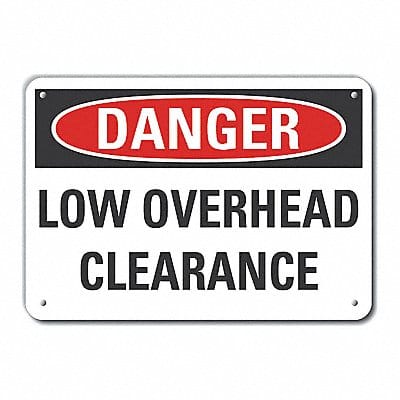 Low Clearance Danger Sign 7x10in Plastic