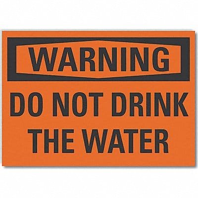 Potable Water Warning Lbl 5x7in Polyest