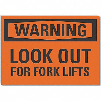 Lift Truck Traffic Warning Lbl 10x14in