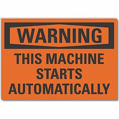 Machine Operation Warning Lbl 10x14in