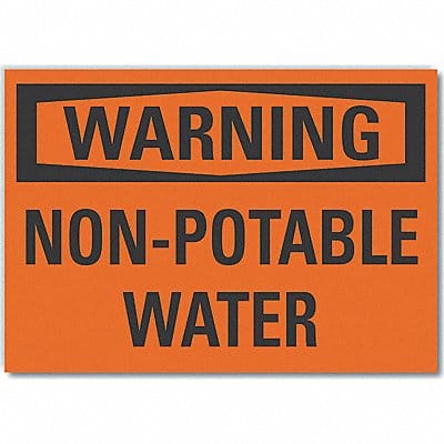 Potable Water Warning Lbl 7x10in Polyest