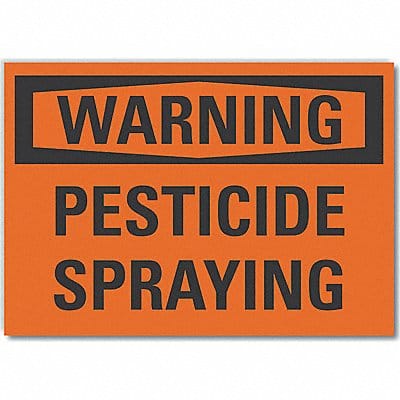 Pesticide Warning Rflct Label 7inx10in