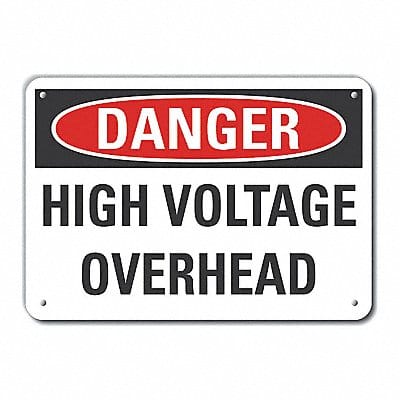 High Voltage Danger Sign 10x14in Plastic