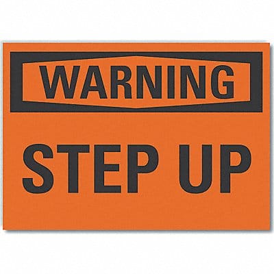 Steps Warning Label 7inx10in Polyester