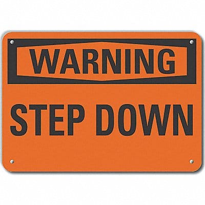 Rflct Steps Warning Sign 7x10in Alum