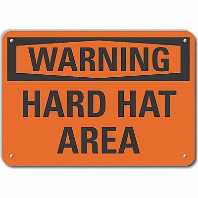 Rflct Hard Hat Warning Sign 10x14in Alum