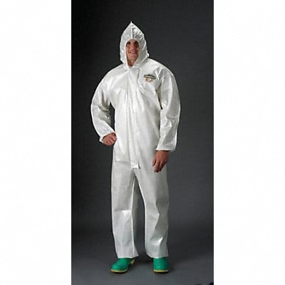 Hooded Coverall Elastic White XL