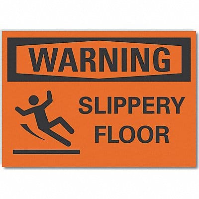 Slippery Floor Warn Rflct Label 10x14in