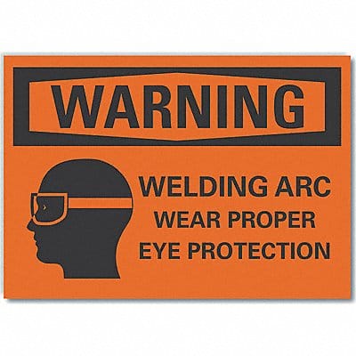 Eye Warning Label 7inx10in Polyester