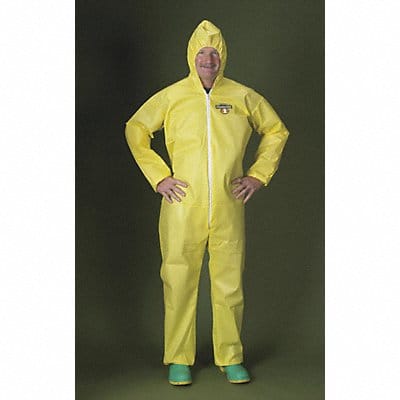 Hooded Coverall Elastic Yellow M